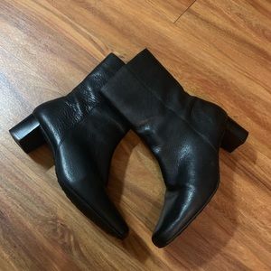 Talbots genuine leather mid-calf black boots